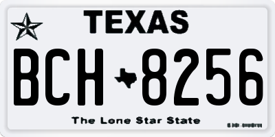 TX license plate BCH8256