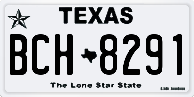 TX license plate BCH8291