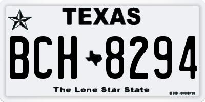 TX license plate BCH8294