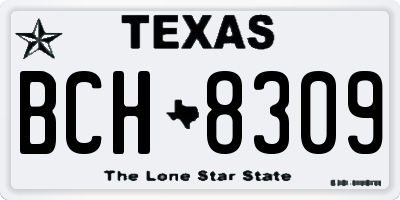 TX license plate BCH8309