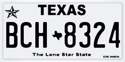 TX license plate BCH8324