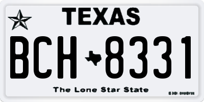 TX license plate BCH8331