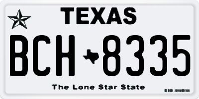 TX license plate BCH8335