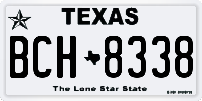 TX license plate BCH8338