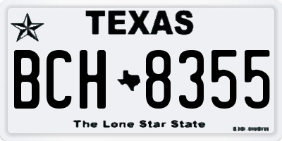 TX license plate BCH8355