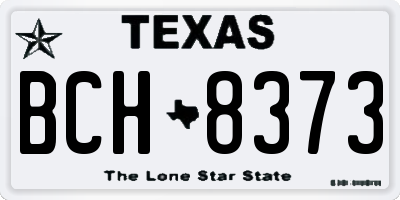 TX license plate BCH8373