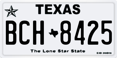 TX license plate BCH8425