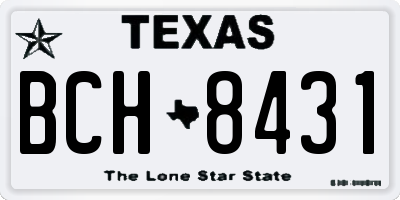 TX license plate BCH8431