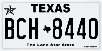 TX license plate BCH8440