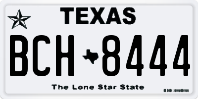 TX license plate BCH8444