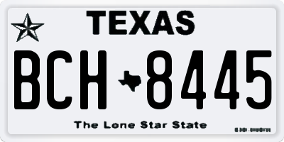 TX license plate BCH8445