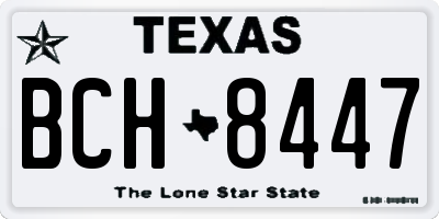 TX license plate BCH8447