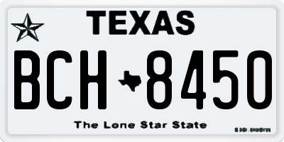 TX license plate BCH8450