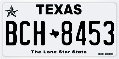 TX license plate BCH8453