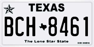TX license plate BCH8461