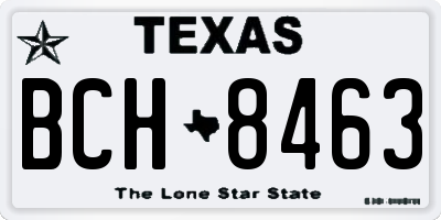 TX license plate BCH8463