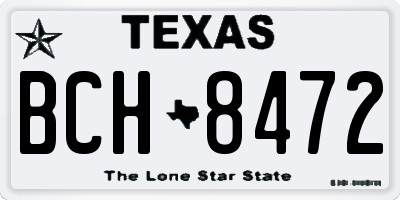 TX license plate BCH8472