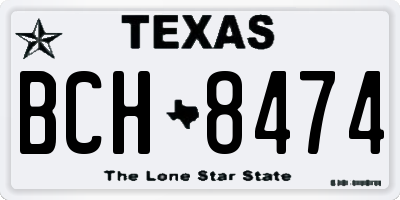 TX license plate BCH8474