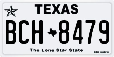 TX license plate BCH8479