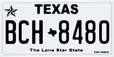 TX license plate BCH8480