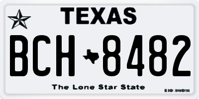 TX license plate BCH8482