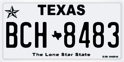 TX license plate BCH8483