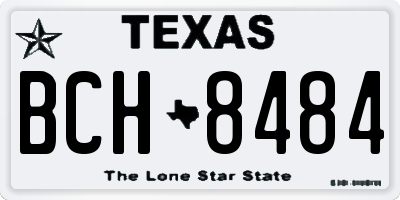 TX license plate BCH8484