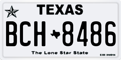 TX license plate BCH8486