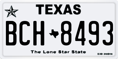 TX license plate BCH8493
