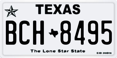 TX license plate BCH8495