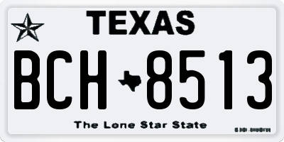 TX license plate BCH8513