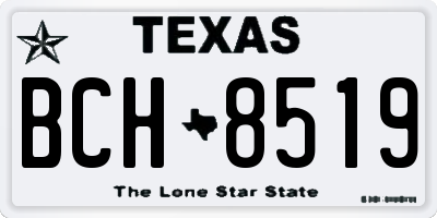 TX license plate BCH8519