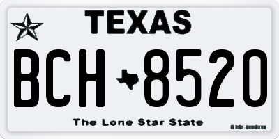 TX license plate BCH8520