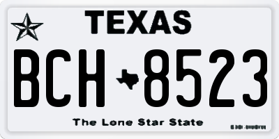 TX license plate BCH8523