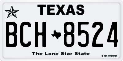 TX license plate BCH8524