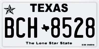 TX license plate BCH8528