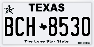 TX license plate BCH8530