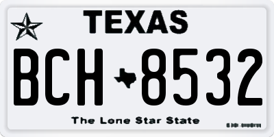 TX license plate BCH8532