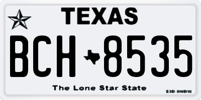 TX license plate BCH8535