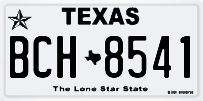 TX license plate BCH8541