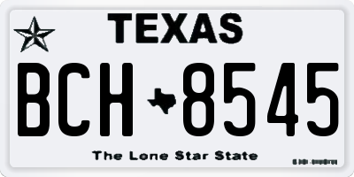 TX license plate BCH8545