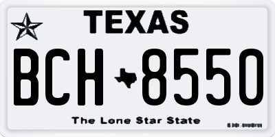 TX license plate BCH8550