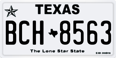 TX license plate BCH8563