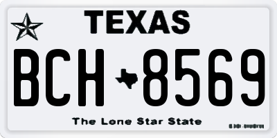 TX license plate BCH8569