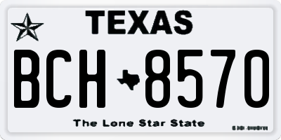 TX license plate BCH8570