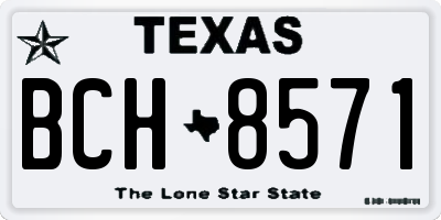 TX license plate BCH8571