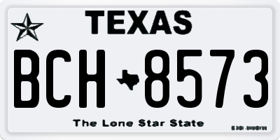 TX license plate BCH8573