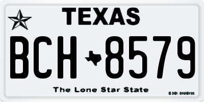 TX license plate BCH8579