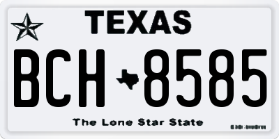 TX license plate BCH8585