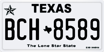 TX license plate BCH8589